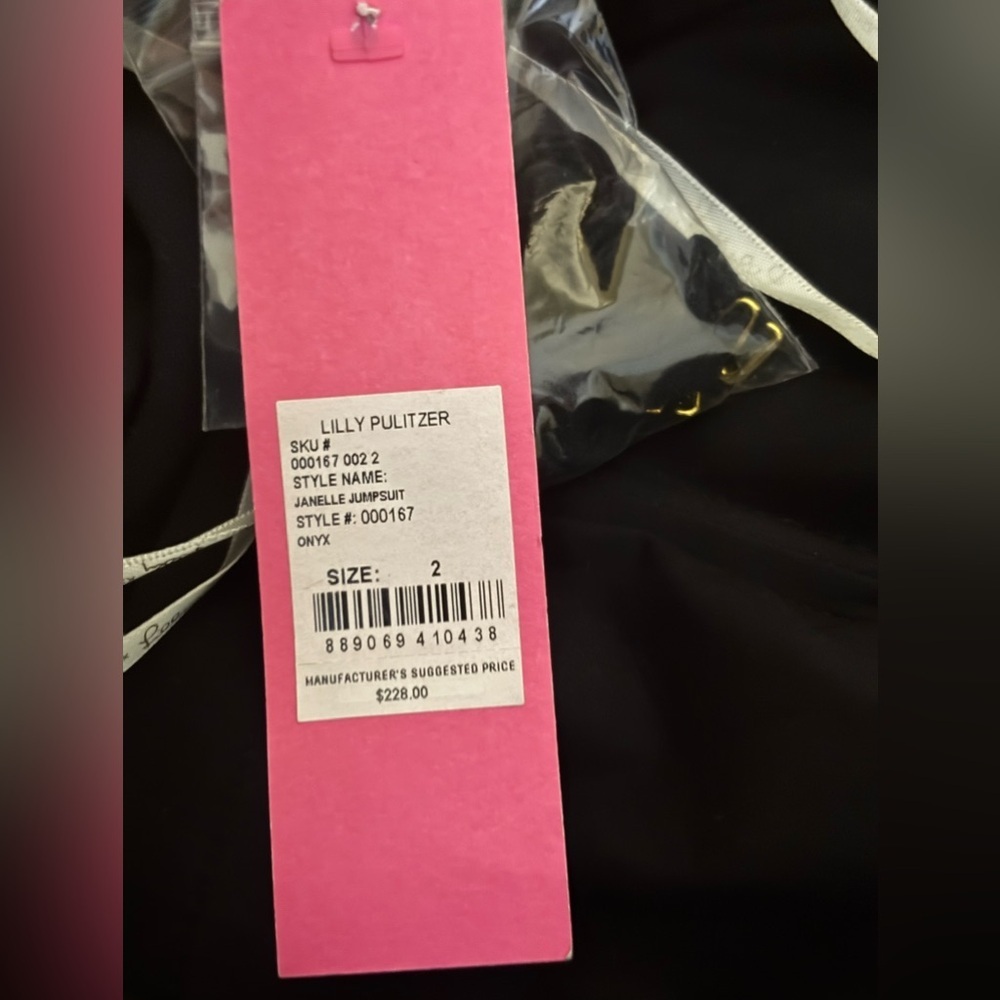 NWT Lilly Pulitzer Janelle Embellished Jumpsuit Onyx Size 2 - Picture 10 of 14
